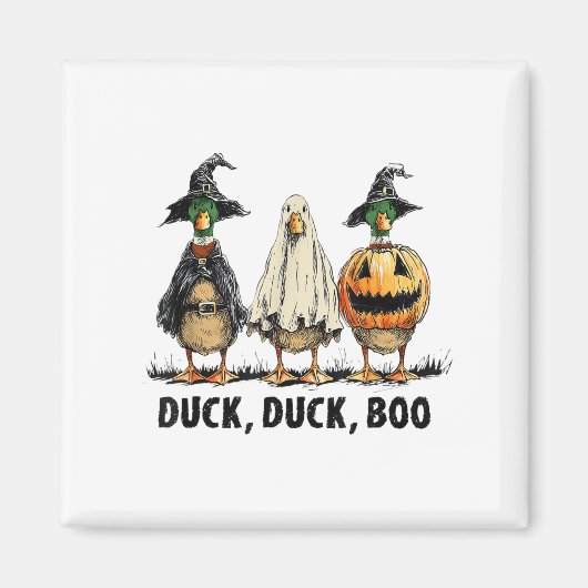 Grappig Eend Eend Boo Halloween Kostuum Eend Magneet (Voorkant)