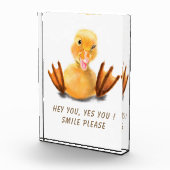 Grappig Eend Fotoblok Gift - Aangepaste tekst (Rechts)