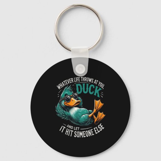 Grappig Eend Graphic T - shirts Mannen Vrouwen Tie Sleutelhanger (Voorkant)