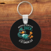 Grappig Eend Graphic T - shirts Mannen Vrouwen Tie Sleutelhanger (Voorkant)