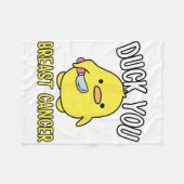 Grappig eend je borstkanker bewustzijn overleven fleece deken (Voorkant (Horizontaal))