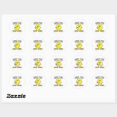 Grappig eend je borstkanker bewustzijn overleven ronde sticker (Vel)