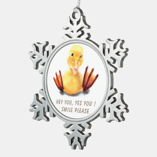 Grappig Eend Kerst Ornament (Rechts)