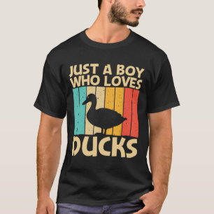 Grappig eend ontwerp voor jongens kids eend boer j t-shirt