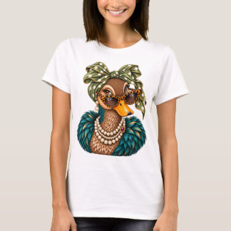 Grappig Eend Shirt, Glamoureuze Eend Grafische T-s T-shirt