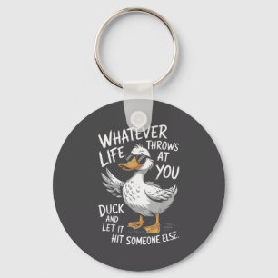Grappig Eend Shirt Grappige Citaat Grafische T-shi Sleutelhanger