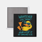 Grappig Eend Shirt Meme Quote Graphic T - shirts v Magneet (Voorkant / Achterkant)