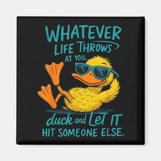 Grappig Eend Shirt Meme Quote Graphic T - shirts v Magneet (Voorkant)