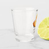 Grappig Eend Shot Glass Cheers - aangepaste tekst Shot Glas (Links)