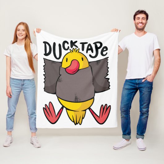 Grappig Eend Tape Fleece Deken (In situ)
