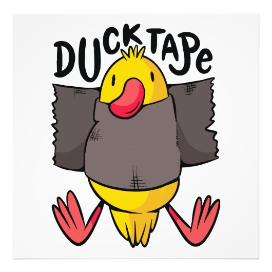 Grappig Eend Tape Foto Afdruk (Voorkant)
