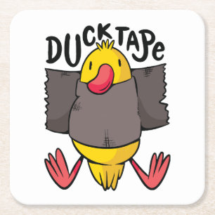 Grappig Eend Tape Kartonnen Onderzetters
