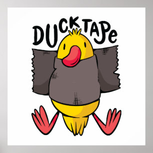Grappig Eend Tape Poster