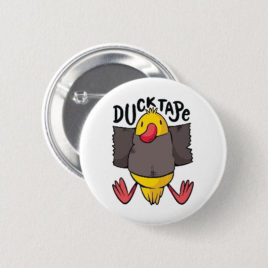 Grappig Eend Tape Ronde Button 5,7 Cm (Voorkant /achterkant)