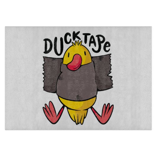 Grappig Eend Tape Snijplank (Voorkant)