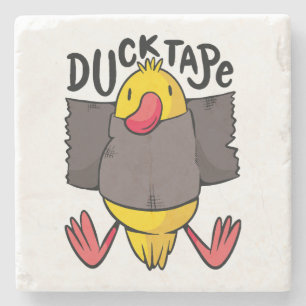 Grappig Eend Tape Stenen Onderzetter