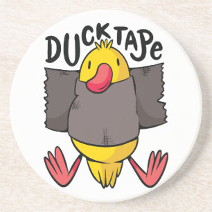 Grappig Eend Tape Zandsteen Onderzetter