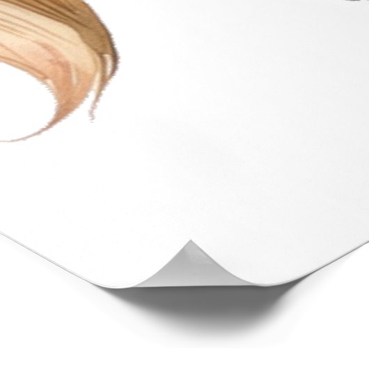 Grappig eenhoorn leesboek poster (Hoek)