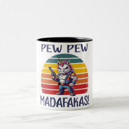 GRAPPIG EENHOORN PEW PEW MADAFAKAS TWEEKLEURIGE KOFFIEMOK