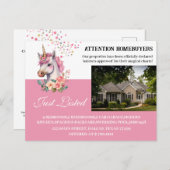 Grappig eenhoorn thema net vermeld ONROEREND GOED Briefkaart (Voorkant / Achterkant)