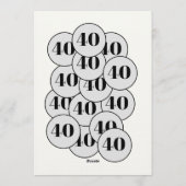 Grappig Eenvoudig Geen Angst 40e verjaardagsfeestj Kaart (Achterkant)