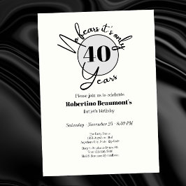 Grappig Eenvoudig Geen Angst 40e verjaardagsfeestj Kaart