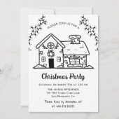 Grappig Eenvoudig Gingerbread House Kerstfeest Kaart (Voorkant)