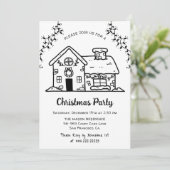 Grappig Eenvoudig Gingerbread House Kerstfeest Kaart (Staand voorkant)