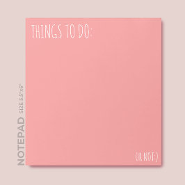 Grappig Eenvoudig Handgeschreven Schrift Blush Roz Notitieblok