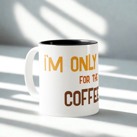 Grappig Eenvoudig Ontwerp Tweekleurige Koffiemok