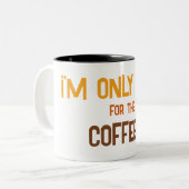 Grappig Eenvoudig Ontwerp Tweekleurige Koffiemok (Voorkant links)