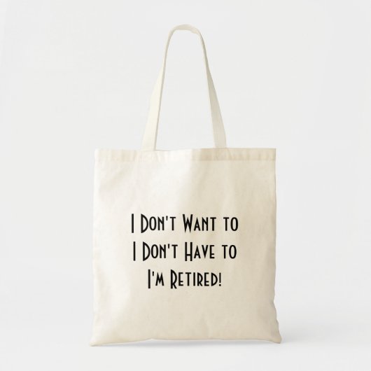 Grappig eenvoudig pensioen tote bag (Voorkant)