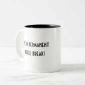 Grappig eenvoudig pensioen tweekleurige koffiemok (Voorkant links)