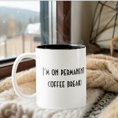 Grappig eenvoudig pensioen tweekleurige koffiemok