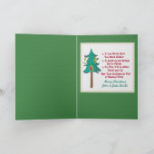 Grappig eenvoudige Cartoon kerstboom Kaart (Binnen)