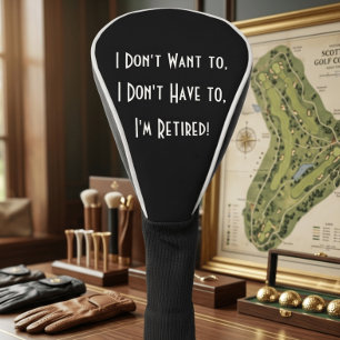 grappig eenvoudige pensionering golfheadcover