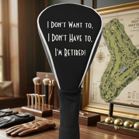 grappig eenvoudige pensionering  golfheadcover