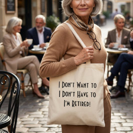 grappig eenvoudige pensionering  tote bag