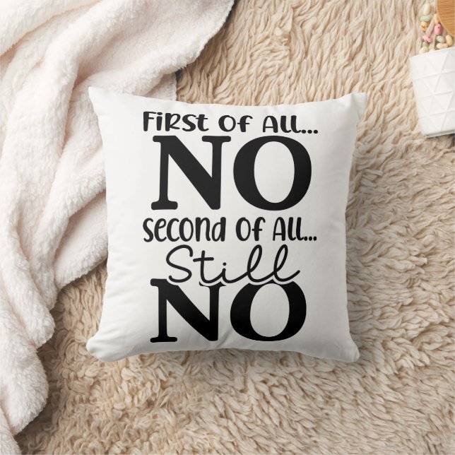 Grappig eerst en vooral nee kussen (Deken)