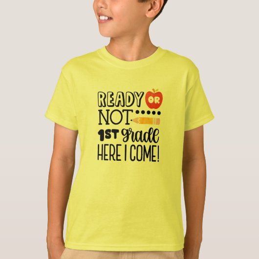 Grappig eerste klas terug naar school cadeau t-shirt (Voorkant)
