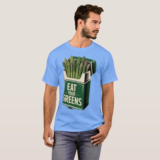 Grappig EET JE GREENS  Mode los T-shirt (Voorkant volledig)