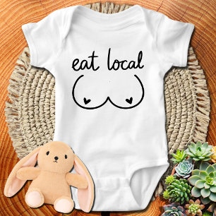 Grappig Eet Lokaal Baby shower Gift - Nieuw Baby G Romper