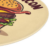 Grappig Eet Pun Bacon Liefhebber Cheeseburger Desi Snijplank (Hoek)