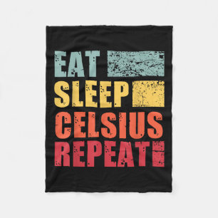 Grappig Eet Slaap Citaten Cryptos Uni Zwart Modern Fleece Deken