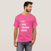 Grappig Eet Slaap Mahjong Herhaal T-shirt (Voorkant volledig)