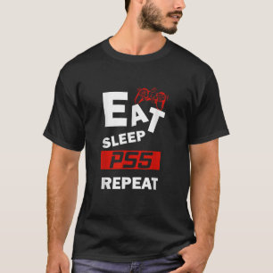 Grappig Eet Slaap PS5 Herhaal voor Lover Video Gam T-shirt