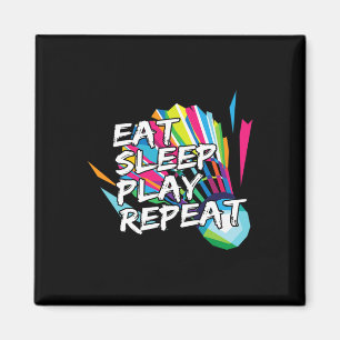 Grappig Eet Slaap Spelen Herhaal Speler Gift Liefd Magneet