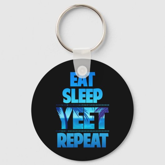 Grappig Eet Slaap Toch Herhaal  Sleutelhanger (Voorkant)