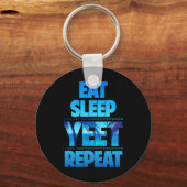 Grappig Eet Slaap Toch Herhaal  Sleutelhanger (Voorkant)