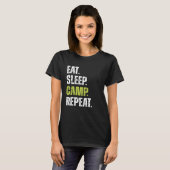 Grappig Eet Slaapkamp Herhaal minnaar camping quot T-shirt (Voorkant volledig)